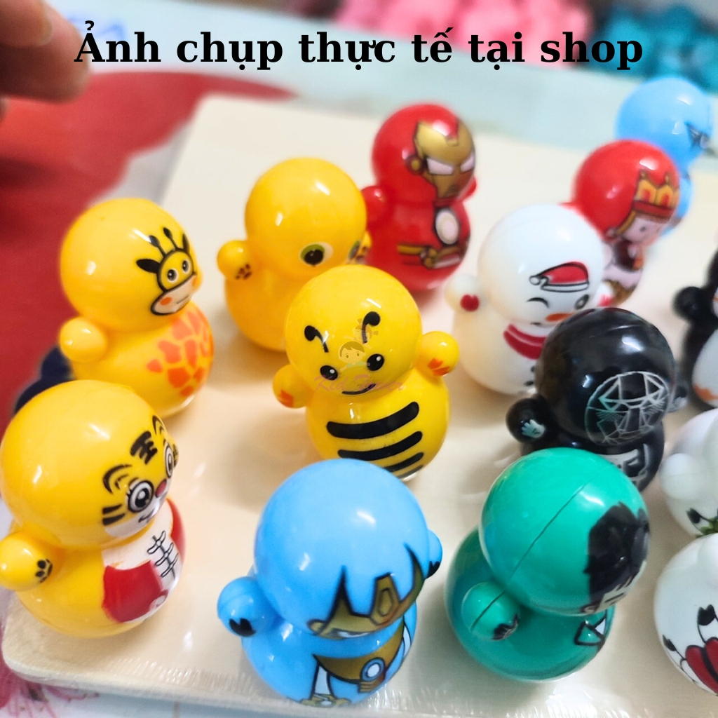 Lật đật mini hình Squid Game Và Doraemon dễ thương siêu đáng yêu đồ chơi cho bé.