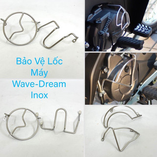 Cặp inox bảo vệ lốc máy xe dream wave lắp chung các dòng honda hàng siêu dày dặn lắp đặt như zin