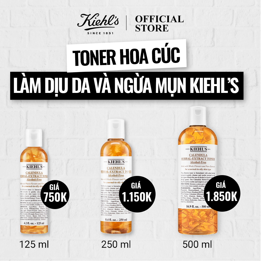 Nước cân bằng hoa cúc Kiehl's Calendula Herbal Extract Alcohol-Free Toner 125ml | BigBuy360 - bigbuy360.vn