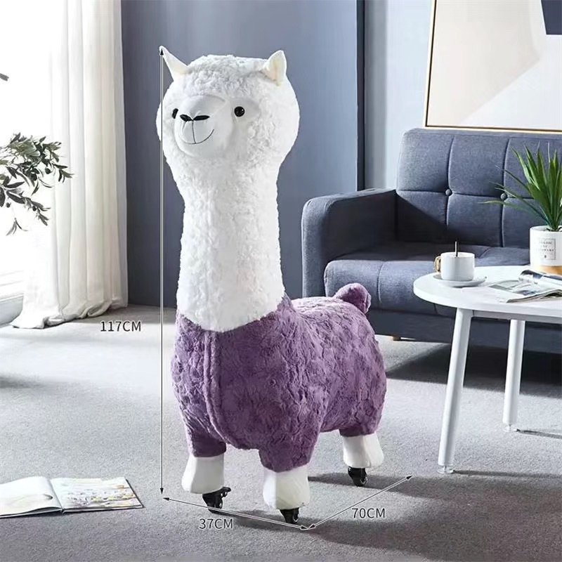 Ghế lông cừu Alpaca có bánh xe cho trẻ em
