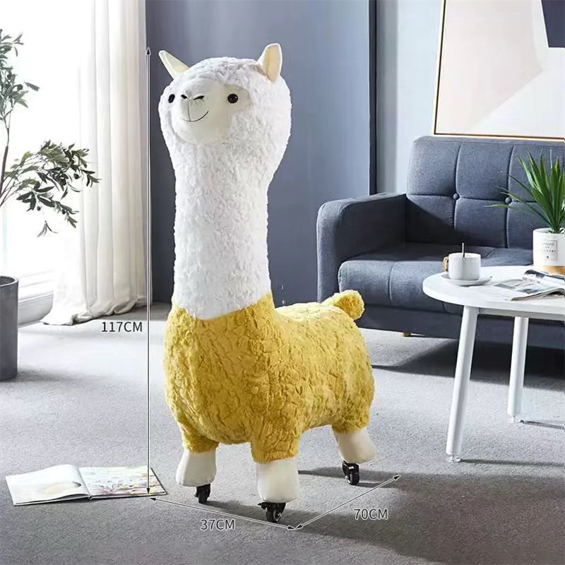 Ghế lông cừu Alpaca có bánh xe cho trẻ em