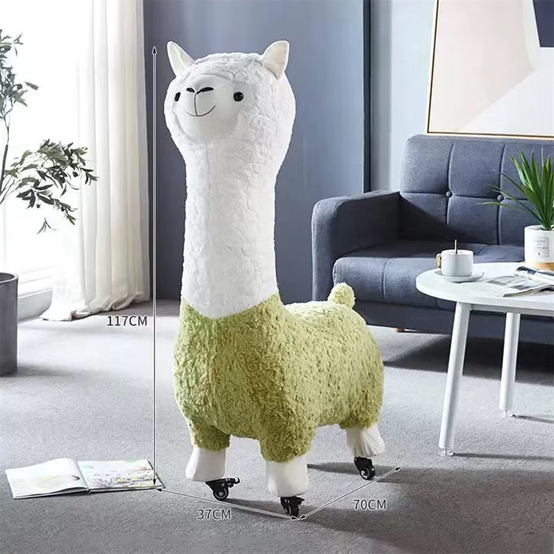 Ghế lông cừu Alpaca có bánh xe cho trẻ em