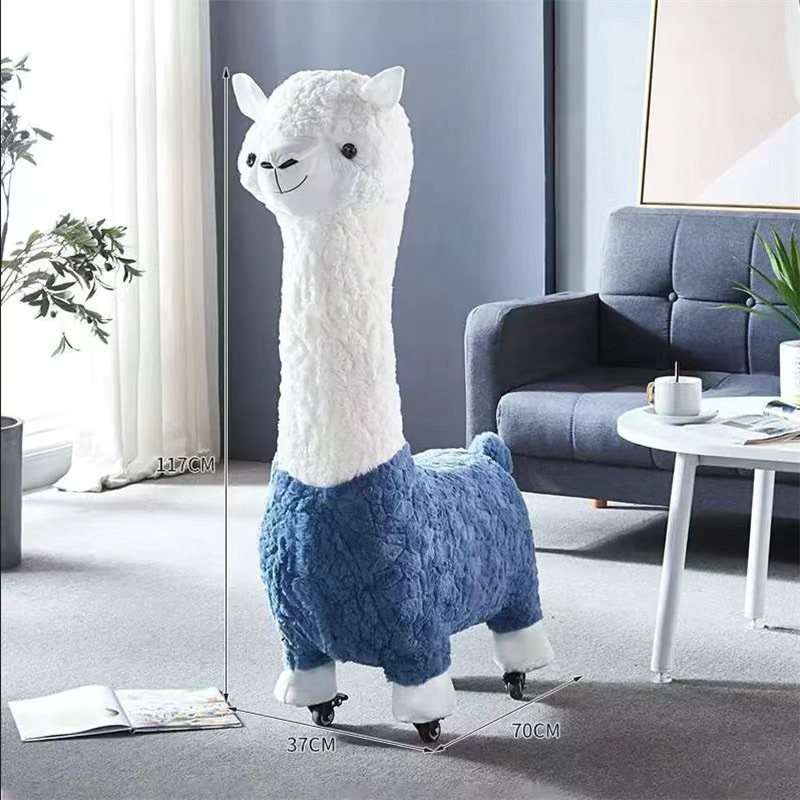 Ghế lông cừu Alpaca có bánh xe cho trẻ em