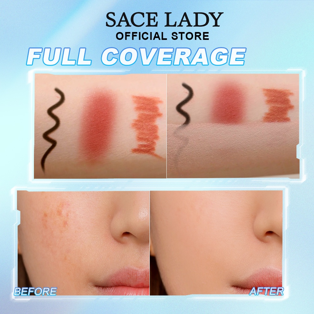 Kem che khuyết điểm SACE LADY trang điểm làm đẹp 15g chất lượng cao 3 tông màu SL250-02