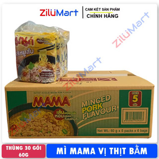 Mì Thái Lan Mama vị thịt bằm (thùng 30 gói) loại 60g