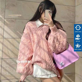  Áo Len Dày Dặn Mềm Mịn From Rộng Cổ Tim Phối Thừng Dáng Dài Dễ Phối Đồ Basic Hàng Qccc Phù Hợp Mặc Đi Chơi Nanganhchuyen 