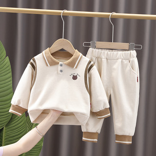 Size Bộ polo cho bé trai, đồ bộ thu đông cho bé trai, bộ quần áo bé trai thu đông