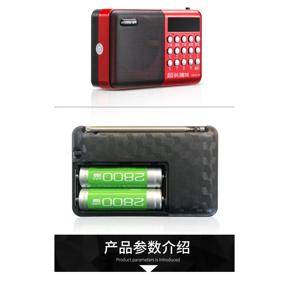 Loa Bluetooth BT855 Ghi Âm, Nghe Kinh, Nghe Pháp, FM 2 Pin 4800mAh