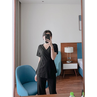 Bầu- Set thun cotton mặc áo ở nhà - basic phong cách Hàn Quốc