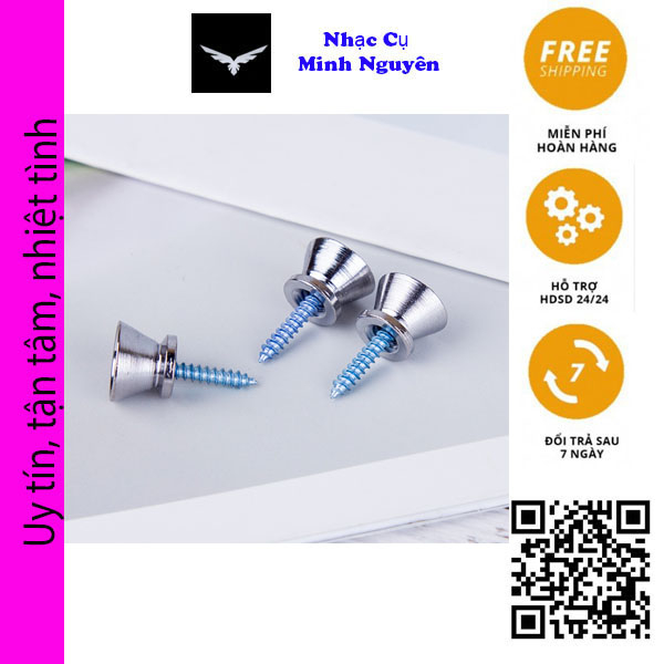 Bộ 2 Chốt Đeo Dây Đàn Dùng Cho Mọi Loại Đàn ( Kèm Ốc Vít)