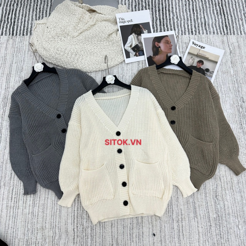 Áo Khoác Len Cadigan Nữ Hot Hit-  Áo Khoác Len Cadigan Siêu Hot