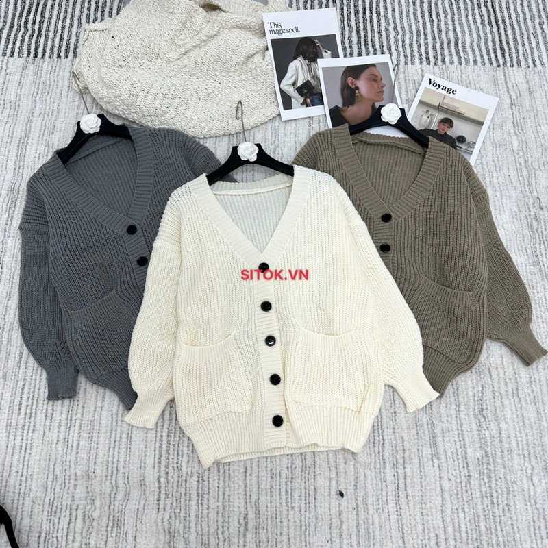 Áo Khoác Len Cadigan Nữ Hot Hit-  Áo Khoác Len Cadigan Siêu Hot