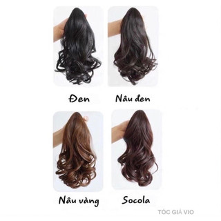 Tóc giả nữ ngoặm xoăn ngắn chất sợi tơ cao cấp phong cách Hàn Quốc