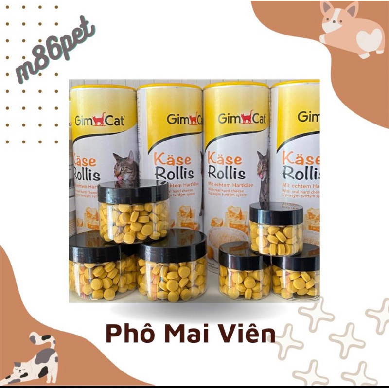 Viên phô mai GIMCAT hỗ trợ tăng nọng, tăng cân, mượt lông