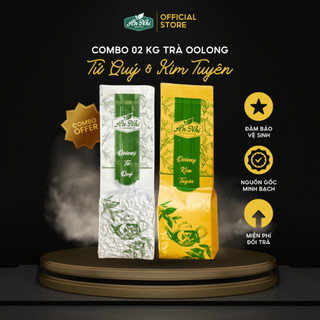Combo 2kg trà ô long Kim Tuyên và Tứ Quý An Nhi tốt cho sức khỏe - Mua 2kg tặng 1 bộ ấm chén bát tràng