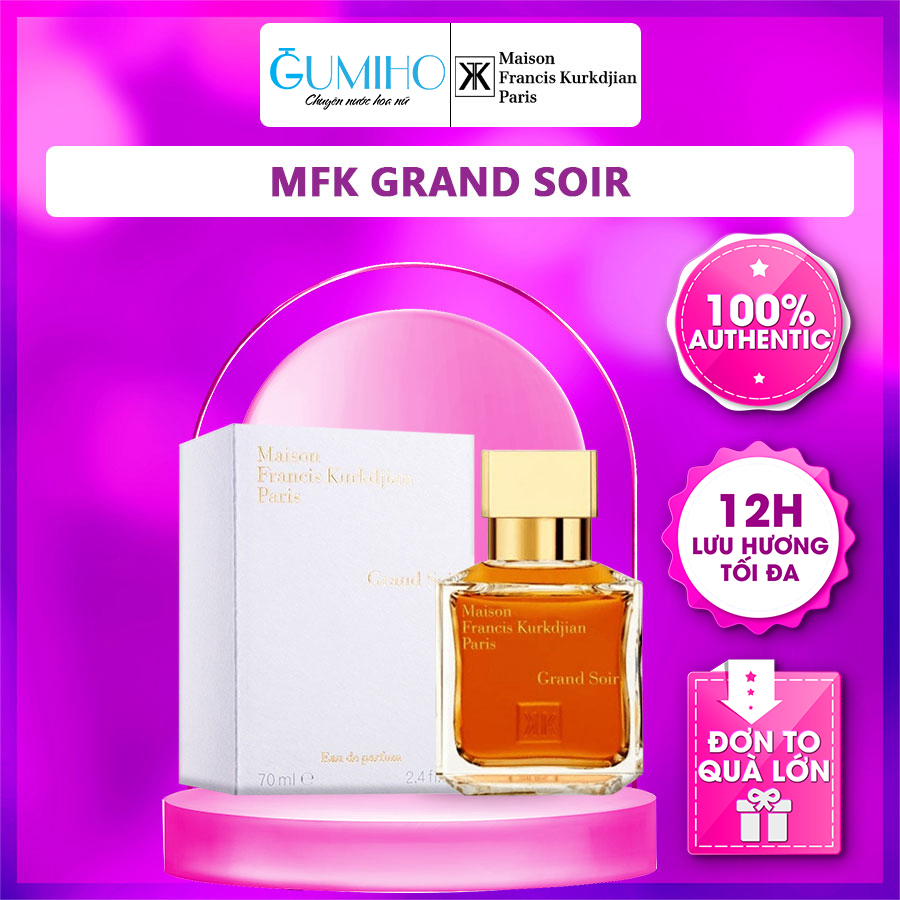 Nước Hoa Unisex MFK Grand Soir Thơm Lưu Hương Lâu - Ngọt Ấm Áp - Hoàng Hôn Nơi Kinh Đô Ánh Sáng - GumihoPerfume