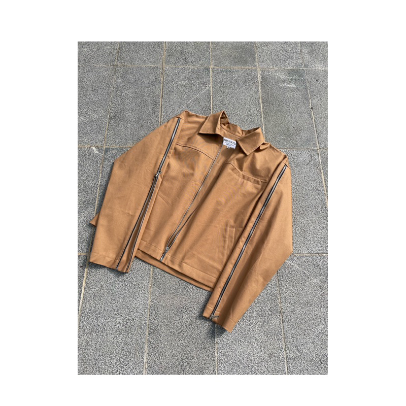 Áo khoác kaki kéo khoá tay