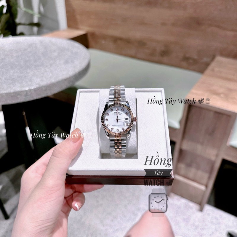 Đồng Hồ Nữ Rlex Dây Thép Khoá Gập _Hongtaywatch