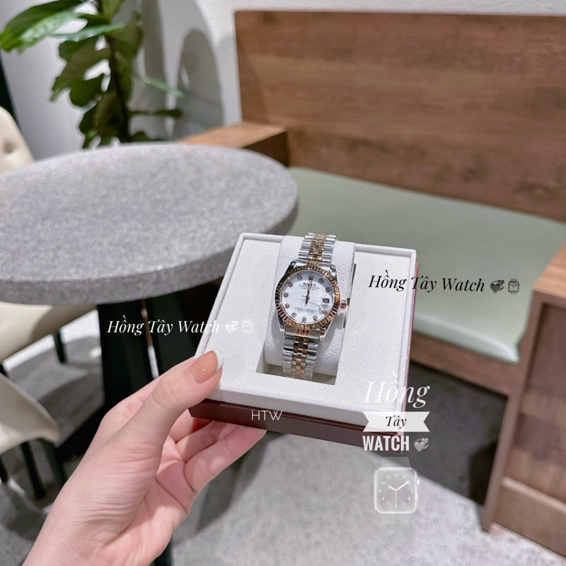Đồng Hồ Nữ Rlex Dây Thép Khoá Gập _Hongtaywatch