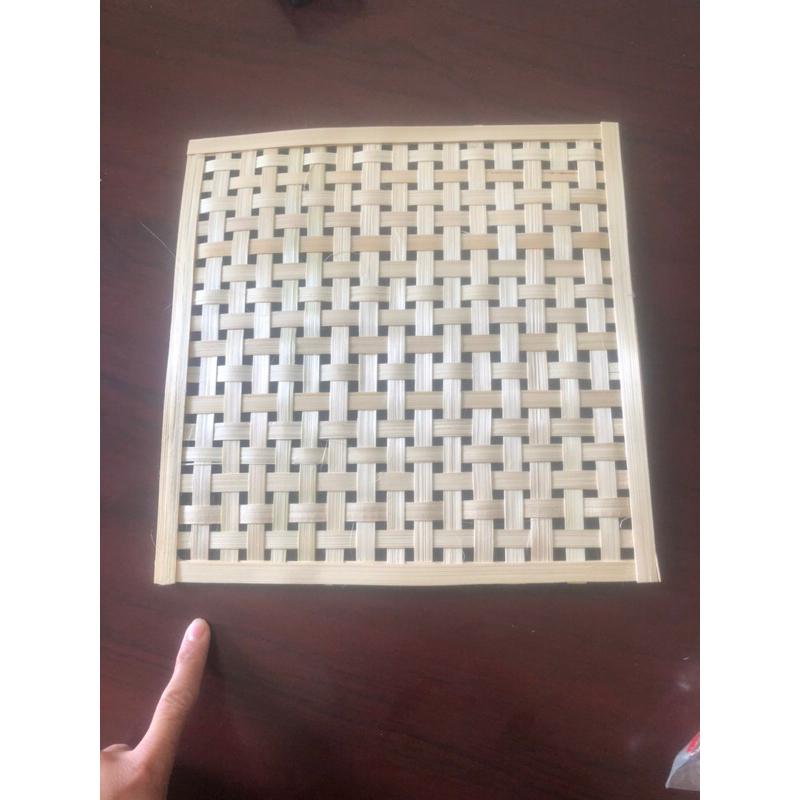 Tấm tre đan, mành tre, mẹt tre vuông trang trí, decor trường mầm non, trang tí tết, trang trí khánh, biểu ngữ