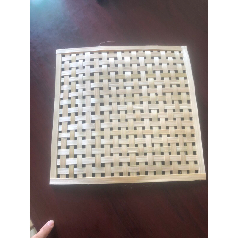 Tấm tre đan, mành tre, mẹt tre vuông trang trí, decor trường mầm non, trang tí tết, trang trí khánh, biểu ngữ