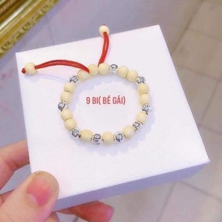 Vòng dâu tằm mix bi bạc cho bé. A1. An Shop