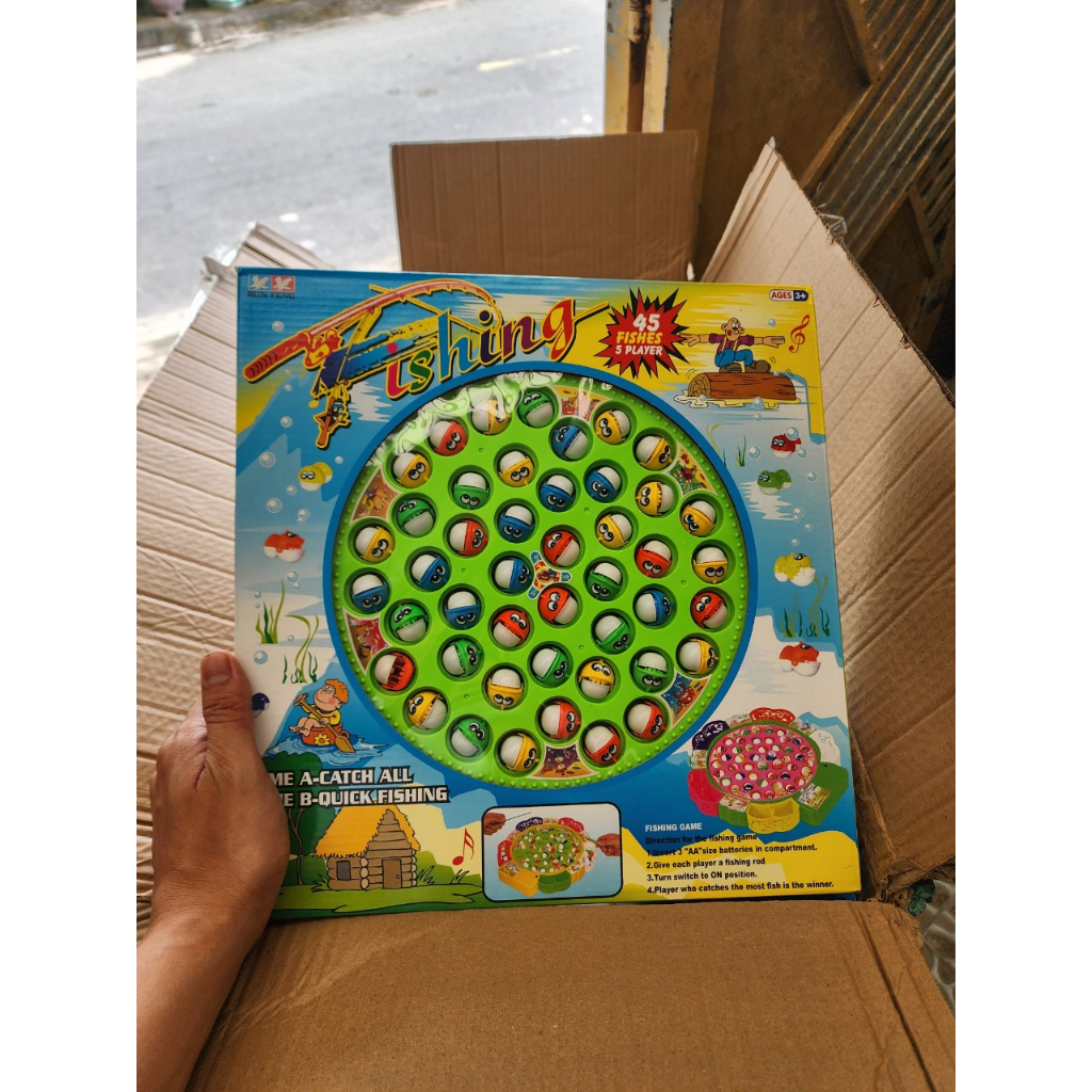 Đồ chơi câu cá nhựa 45 con, chạy pin phát nhạc cho bé