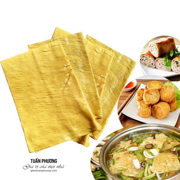 Váng đậu khô sạch hút chân không, tàu hũ ky gói 500g ăn chay , healthy