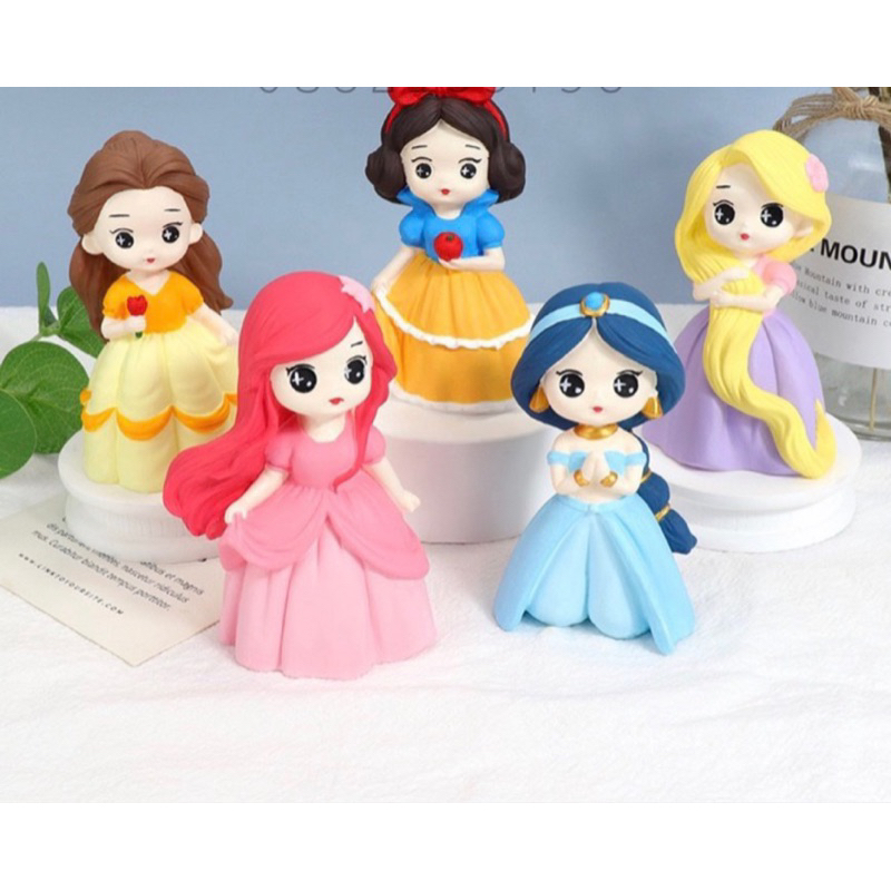 Tượng tô màu- Tượng tô màu công chúa diisney đáng yêu size 8cm