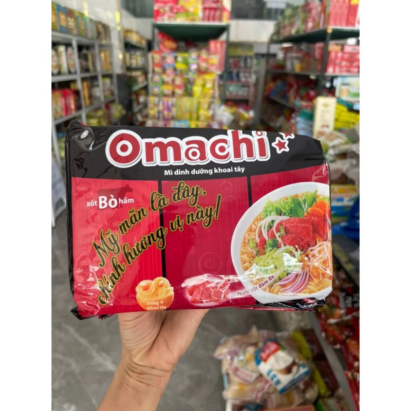 Mì Omachi khoai tây xốt bò hầm