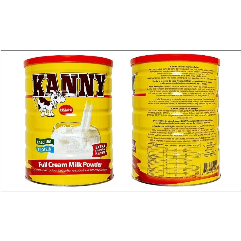 Sữa bột nguyên kem Kanny 28% chất béo loại 900g