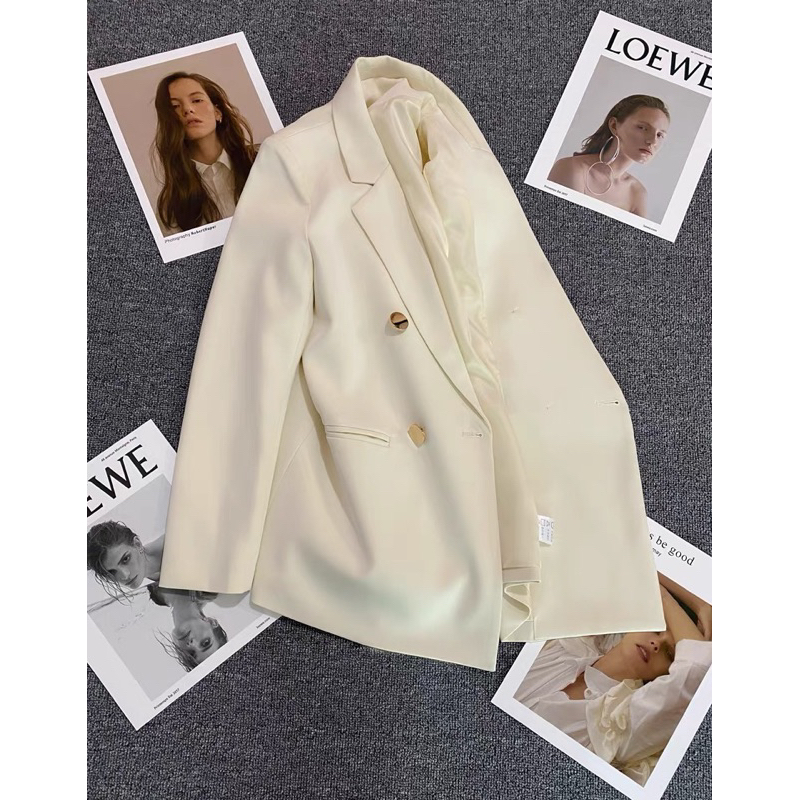 Áo khoác blazer cúc đồng XZ80071 form suông