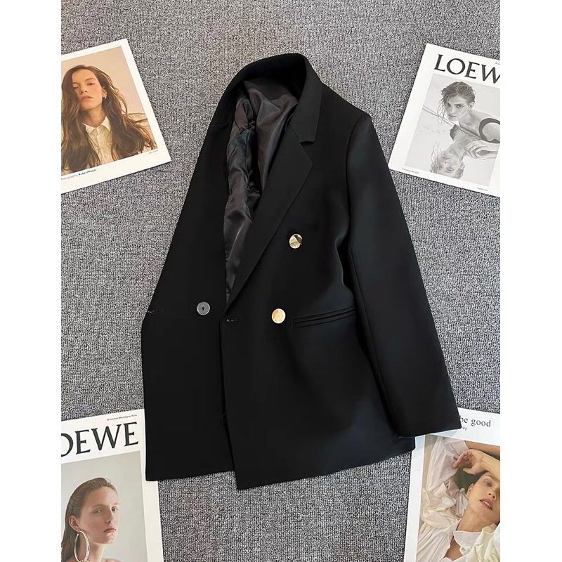 Áo khoác blazer cúc đồng XZ80071 form suông