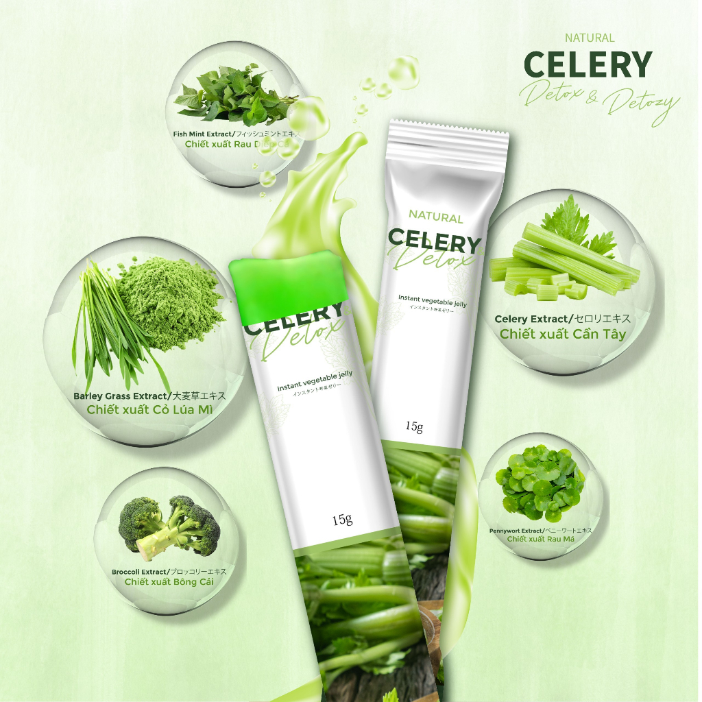 Thạch Giảm cân & Detox Natural Celery