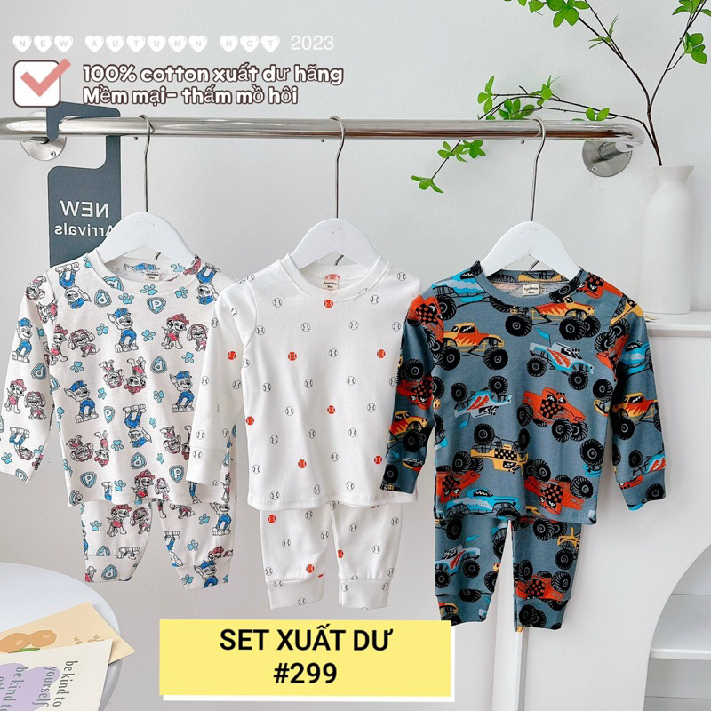 SET 3 BỘ DÀI TAY XUẤT DƯ BÉ TRAI