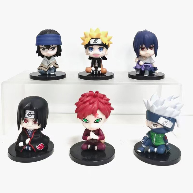 Mô Hình Naruto, Bộ 6 Nhân Vật Naruto, Itachi, Garaa, Sasuke, Kakashi...Mô Hình Đồ Chơi, Decor Anime - Tượng Anime