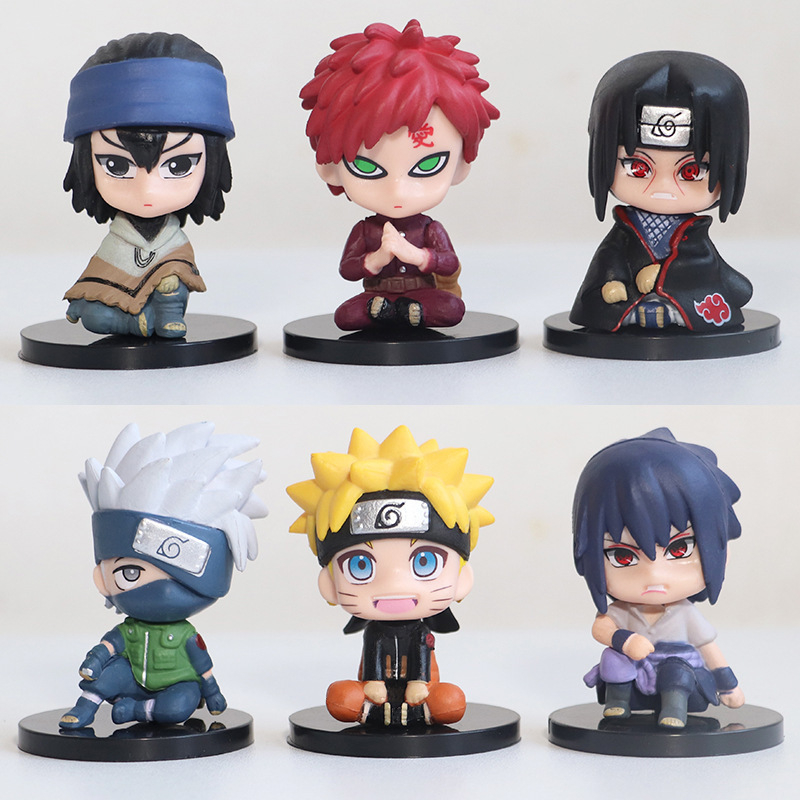 Mô Hình Naruto, Bộ 6 Nhân Vật Naruto, Itachi, Garaa, Sasuke, Kakashi...Mô Hình Đồ Chơi, Decor Anime - Tượng Anime