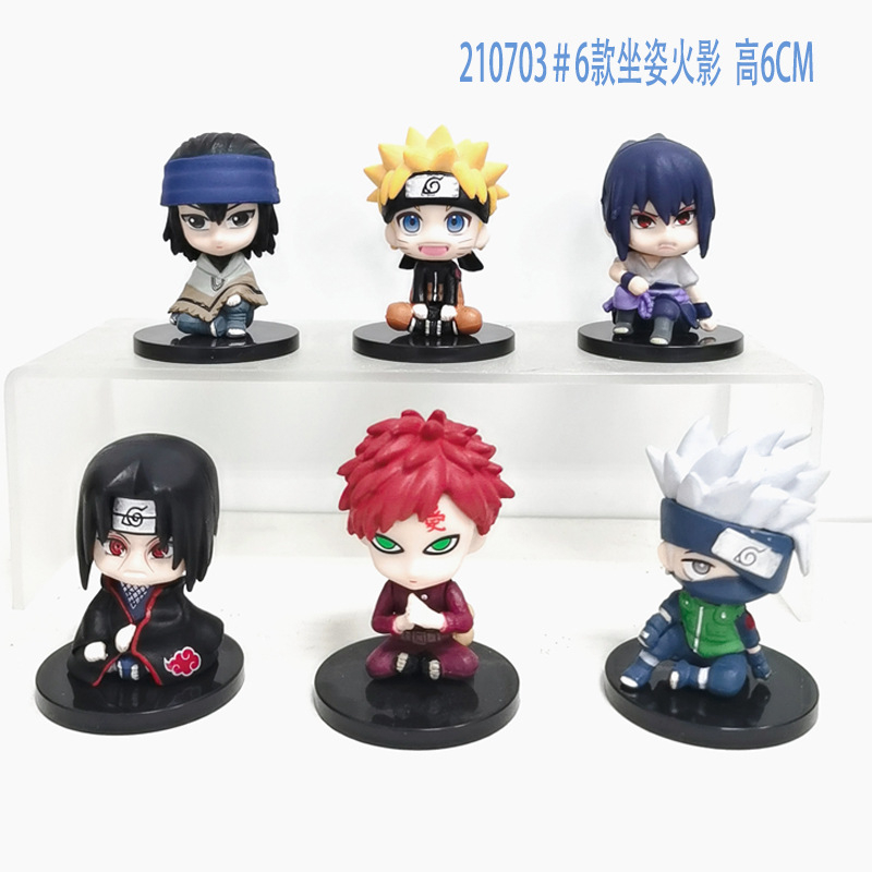 Mô Hình Naruto, Bộ 6 Nhân Vật Naruto, Itachi, Garaa, Sasuke, Kakashi...Mô Hình Đồ Chơi, Decor Anime - Tượng Anime
