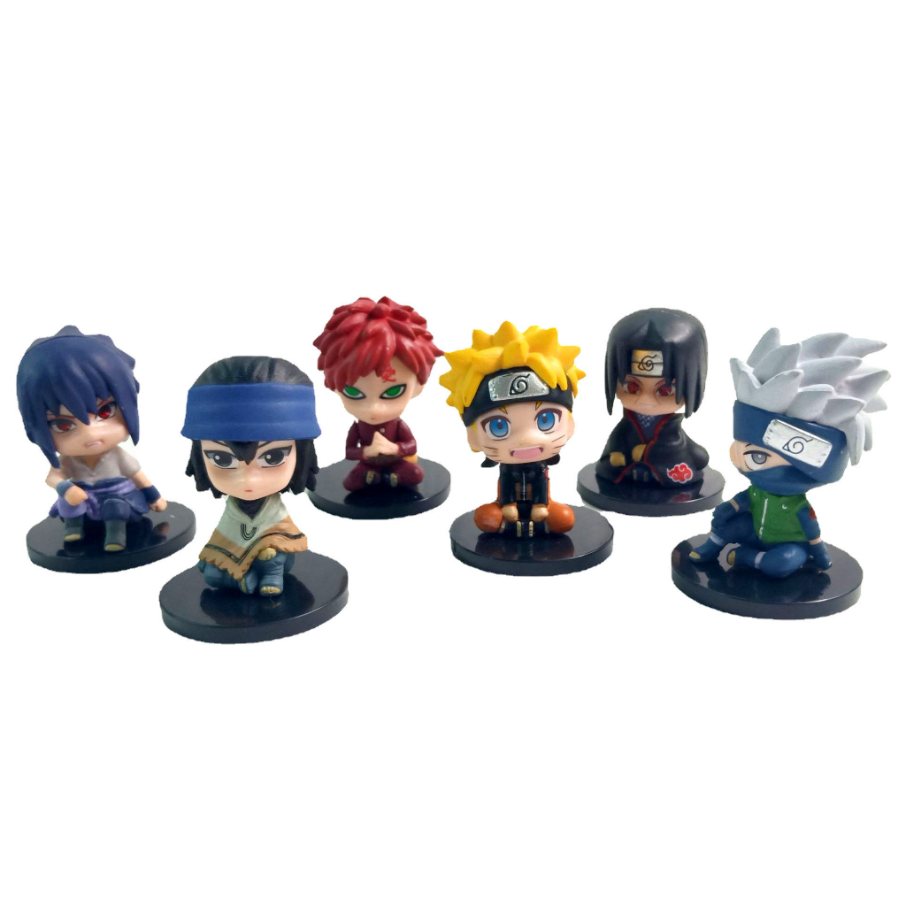Mô Hình Naruto, Bộ 6 Nhân Vật Naruto, Itachi, Garaa, Sasuke, Kakashi...Mô Hình Đồ Chơi, Decor Anime - Tượng Anime