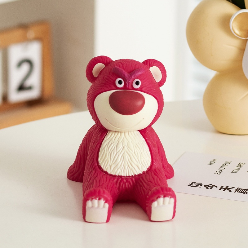 Giá đỡ điện thoại hình gấu dâu dễ thương trang trí bàn làm việc