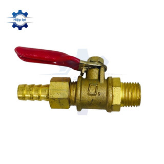Van bi tay nhỏ - van bi ren ngoài 13mm đầu đuôi chuột 8mm