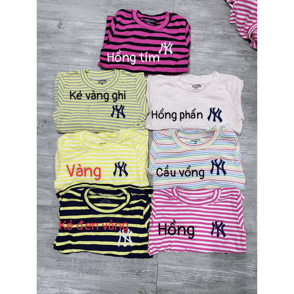 Áo kẻ thêu ny cho bé chất zip