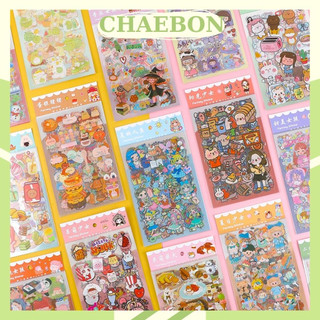 Set 6 tấm sticker trong suốt nhiều mẫu sticker dán trang trí sổ dễ thương hoạt hình S14