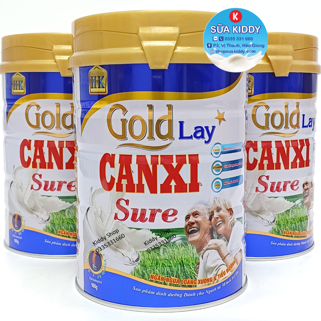 Combo 3 lon Sữa GoldLay Canxi 900g ngừa loãng xương tiểu đường
