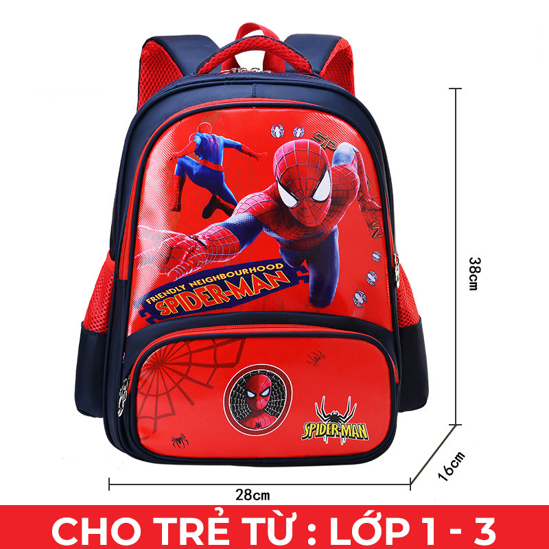 Balo cho bé trai bé gái đi học cấp 1 tiểu học từ lớp 1 đến lớp 3 410gram nhiều ngăn hình in đáng yêu bl30