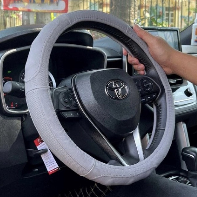 Bọc vô lăng ô tô da cừu THANHPHAT bao tay lái xe hơi cao cấp dành cho xe 4 chỗ 5 chỗ 7 chỗ bán tải đường kính 38cm