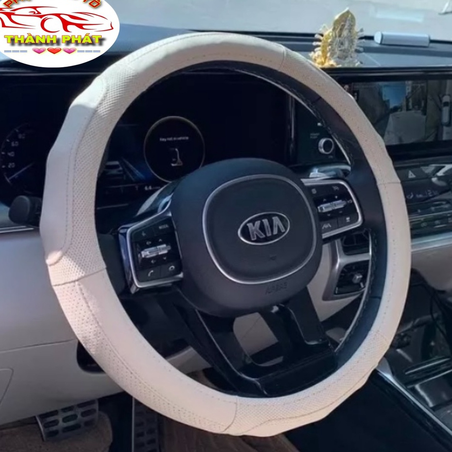Bọc vô lăng ô tô da cừu THANHPHAT bao tay lái xe hơi cao cấp dành cho xe 4 chỗ 5 chỗ 7 chỗ bán tải đường kính 38cm