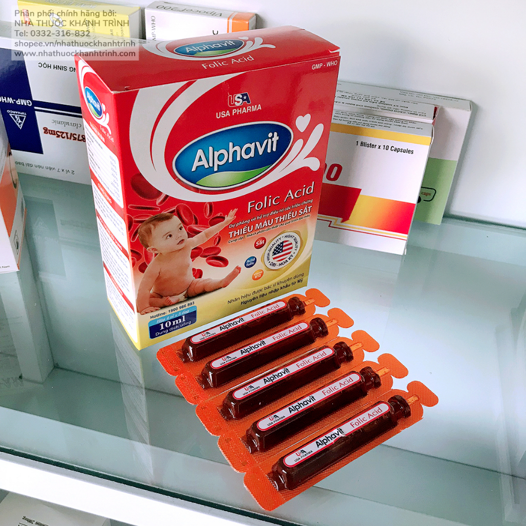 Siro bổ máu Alphavit Folic Acid - bổ sung sắt cho trẻ em