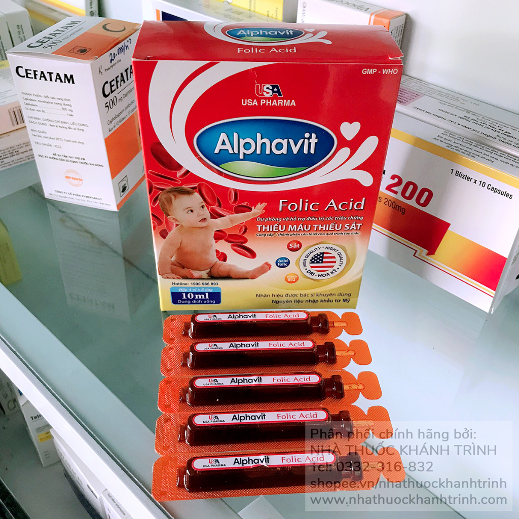 Siro bổ máu Alphavit Folic Acid - bổ sung sắt cho trẻ em