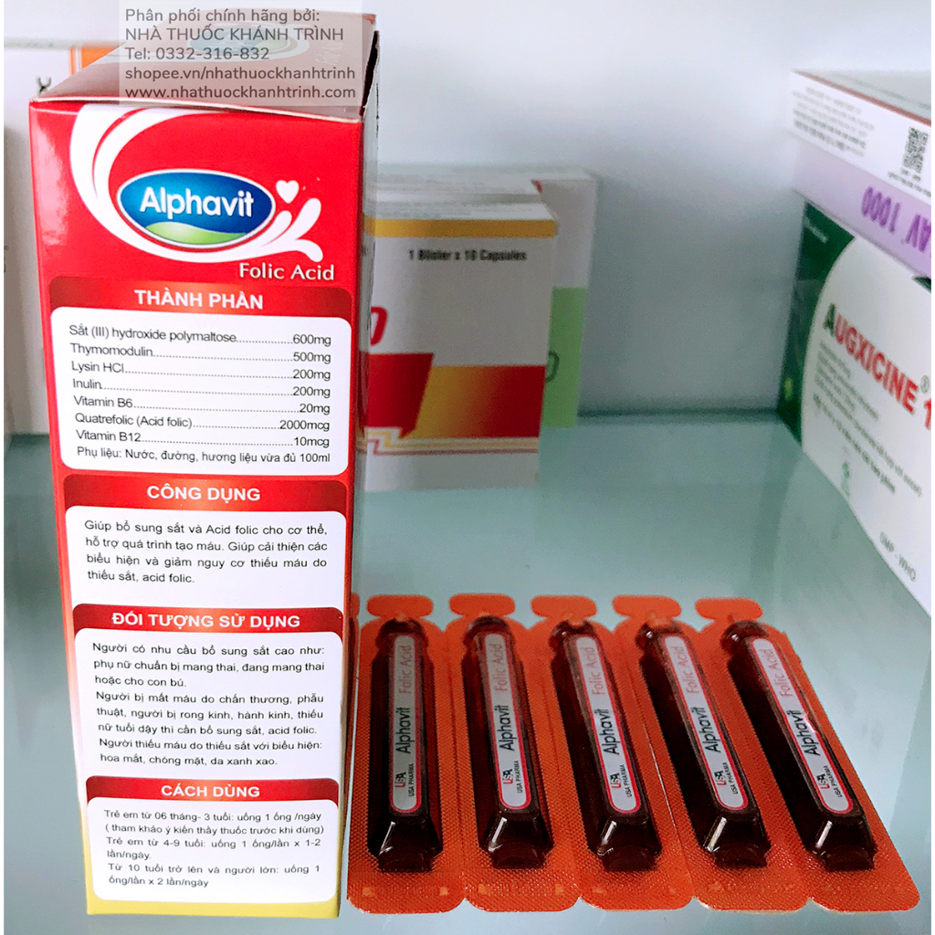 Siro bổ máu Alphavit Folic Acid - bổ sung sắt cho trẻ em